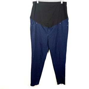 Time and Tru Women Maternity Jeans Dark Wash Blue Full Panel Stretch Large 12-14